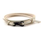 SİYAH METAL KANCA ÜÇ SIRALI KREM DERİ ERKEK BİLEKLİK BT484