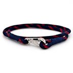 LACİVERT KIRMIZI PARACORD METAL KANCA SARMA ERKEK BİLEKLİK M011B