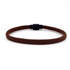 KAHVERENGİ SİYAH PARACORD İPLİ MIKNATISLI ERKEK BİLEKLİK M012F