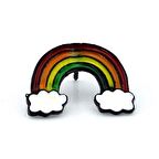 GÖKKUŞAĞI BULUTLAR ÇANTA SÜSÜ METAL BROŞ PİN ROZET RZ033