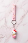 Hello Kitty Figürlü Pembe Silikon Anahtarlık