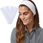 Salvia Dione 4'lü Spor Kadın Erkek Saç Bandı Seti  - Elastik Kaymaz İnce Ter Emici Esnek Genç Saç Bandı Bandana - Kadın Makyaj Yüz Yıkama Koşu Fitness Yoga Pilates Bisiklet İçin Saç Bandı Taç - Kadın & Erkek Atletik Egzersiz 4'lü Ter Bandı Seti Beyaz