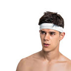 Spor Saç Bandı Sporcu Erkek Kafa Bandı Headband Tenis Gym Ter Bantı Spor Fitness Saç Bantları Yoga Crossfit Bisiklet Koşu Yürüyüş Erkekler İçin Süper Penye Esnek Canlı Likralı İddia Geniş Alın Bandı Beyaz