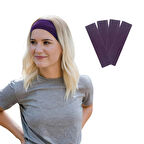 Saç Bandı 4lü Spor Kadın Erkek Taç Saç Bantları Pamuk İnce Sıkmayan Bandana Kadın Erkek Koşu Fitness Yoga Pilates Bisiklet Saç Bandı Taç Kadın Günlük Moda Yüz Yıkama Makyaj Kakül Perçem Engelleyici Saç Bandı Bandana Headband Hairband Mor