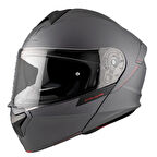 MT Genesis FU935SV Solid A2 Matt Titanium Çene Açılır Motosiklet Kaskı