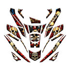 Gogo Tank Pad Full Set 010 İskelet (36 parça) - Honda PCX 2025