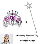 Kız Çocuk Doğum Günü Prenses Seti - Taç Ve Sihirli Asa