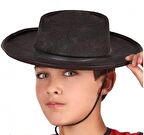 Siyah Renk Keçe Flamenko Şapkası Çocuk Boy