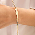 Altın Çocuk Bileklik Uğur Böcek Form Kırmızı