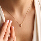 14 Ayar Altın Pusula Kolye