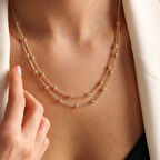 Altın Kuş Kafesi Zincir İki Sıra Dorikalı