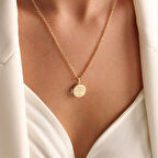 Altın Resimli Kolye Hayat Ağacı Tasarım Doç Zincir