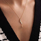 Altın Ay Yıldız Kolye