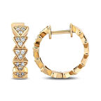 0.22 Karat Pırlanta Halka Küpe