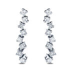 0.18 Karat Pırlanta Oval Taşlı Küpe