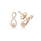 0.12 Karat Pırlanta Sonsuzluk Küpe