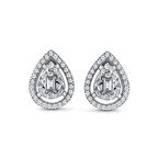 0.21 Karat Pırlanta Baget Damla Küpe