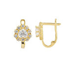 14 Ayar Altın Taşlı Kalp Çocuk Küpe