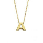 Altın A Harfli Taşsız Kolye