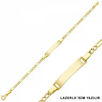 Altın Çocuk Bileklik Lazerle İsim Yazılır