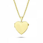 Altın Resimli Kolye Kalp Doç Zincir