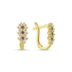 Altın Çocuk Küpe 14 Ayar J Model Taşlı