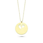 Altın Plaka Kolye Ayak izi