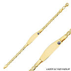 Altın Çocuk Bileklik 14 Ayar Nazar Boncuklu