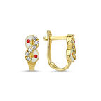 Altın Çocuk Küpesi Mineli Sonsuzluk