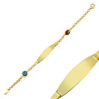 Altın Künye Çocuk Nazarlı ve Uğur Böcekli