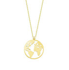 Altın Dünya Kolye 14K Gold