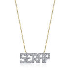 İsimli Altın Kolye Taşlı