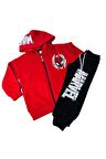 Kırmızı Spiderman Kapüşonlu Erkek Çocuk Alt Üst Takımı