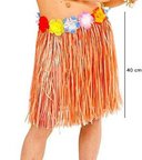 Partitoys Yetişkin Ve Çocuk Uyumlu Turuncu Renk Püsküllü Hawaii Luau Hula Etek 40 Cm