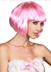 Parti Aksesuar Soft Pembe Renk Parti Peruğu Küt Saç