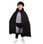 Siyah Renk Yakalı Çocuk Pelerin 90 cm