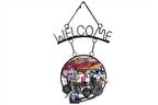 Dekoratif Metal Kapı Welcome Motosiklet Dekorlu Hediyelik