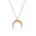 925 Ayar Gümüş Hilal Kadın Gümüş Kolye