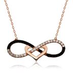 925 Ayar Gümüş Kalpli Sonsuzluk Kadın Gümüş Kolye