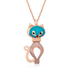 925 Ayar Gümüş Kedi Kadın Gümüş Kolye