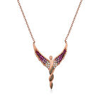 925 Ayar Gümüş Kanatlı Melek Kadın Gümüş Kolye