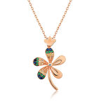 925 Ayar Gümüş Çiçek Kadın Gümüş Kolye