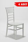 4 Adet Soho Beyaz Sandalye / Balkon-Bahçe-Mutfak