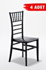 4 Adet Soho Siyah Sandalye / Balkon-Bahçe-Mutfak