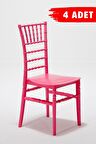 4 Adet Soho Pembe Sandalye / Balkon-Bahçe-Mutfak