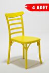 4 Adet Efes Sarı Sandalye / Balkon-Bahçe-Mutfak