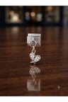 Taşlı Kalp Model Paslanmaz Çelik Charm
