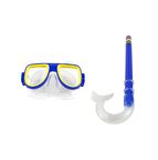 Şnorkel Maske Şnorkel Set Mavi