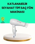 Katlanabilir Seyahat Tipi Saç Kurutma Makinesi Çift Kademeli Ayar