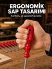 Çelik 7'li Tornavida Seti Ergonomik Sap Profesyonel Kullanım